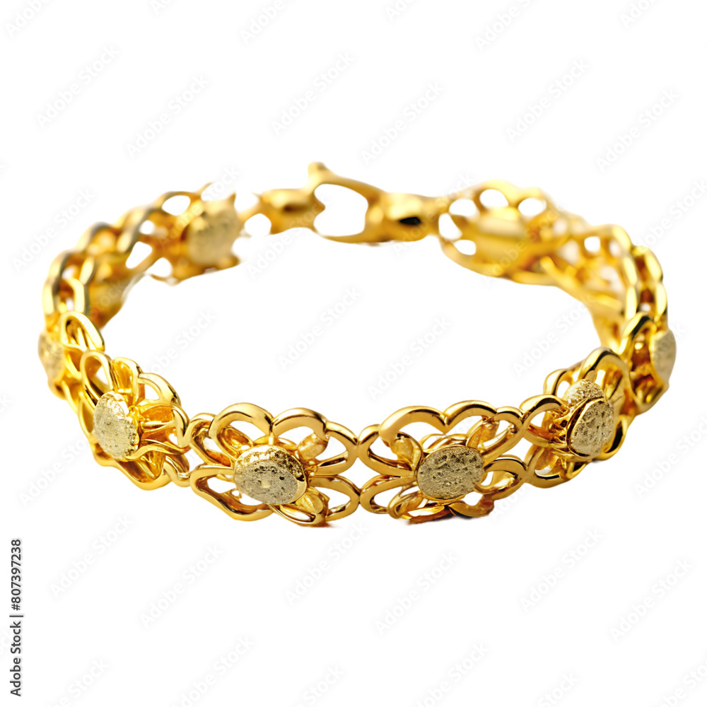 Obraz premium Beautiful golden bracelet with precious