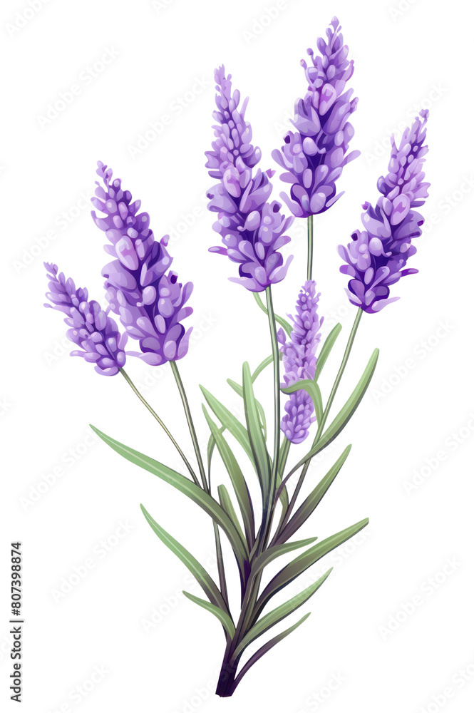 Naklejka premium PNG Lavender blossom flower purple.