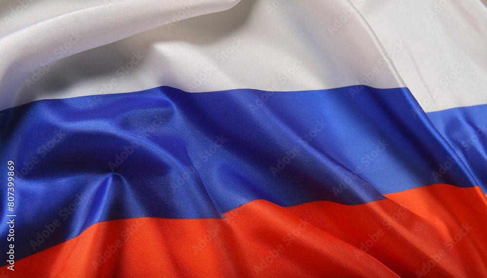 Naklejka premium Realistic Artistic Representation of Russia waving flag