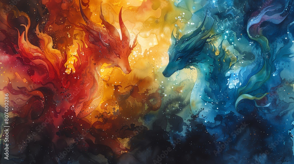 Capture a mesmerizing scene of a wide-angle view aerial wildlife ballet, seamlessly blending graceful animals in choreographed harmony, using watercolor Capture a mesmerizing scene of a wide-angle view aerial wildlife ballet, seamlessly blending graceful animals in choreographed harmony, using watercolor