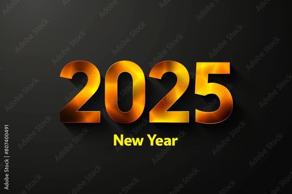 Text 2025 New Year. Backdrop with selective focus and copy space Text 2025 New Year. Backdrop with selective focus and copy space