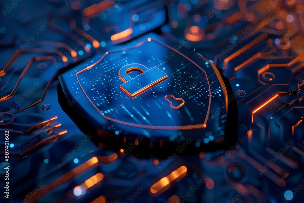 Lock security secures malware prevention; phishing protections lock ...