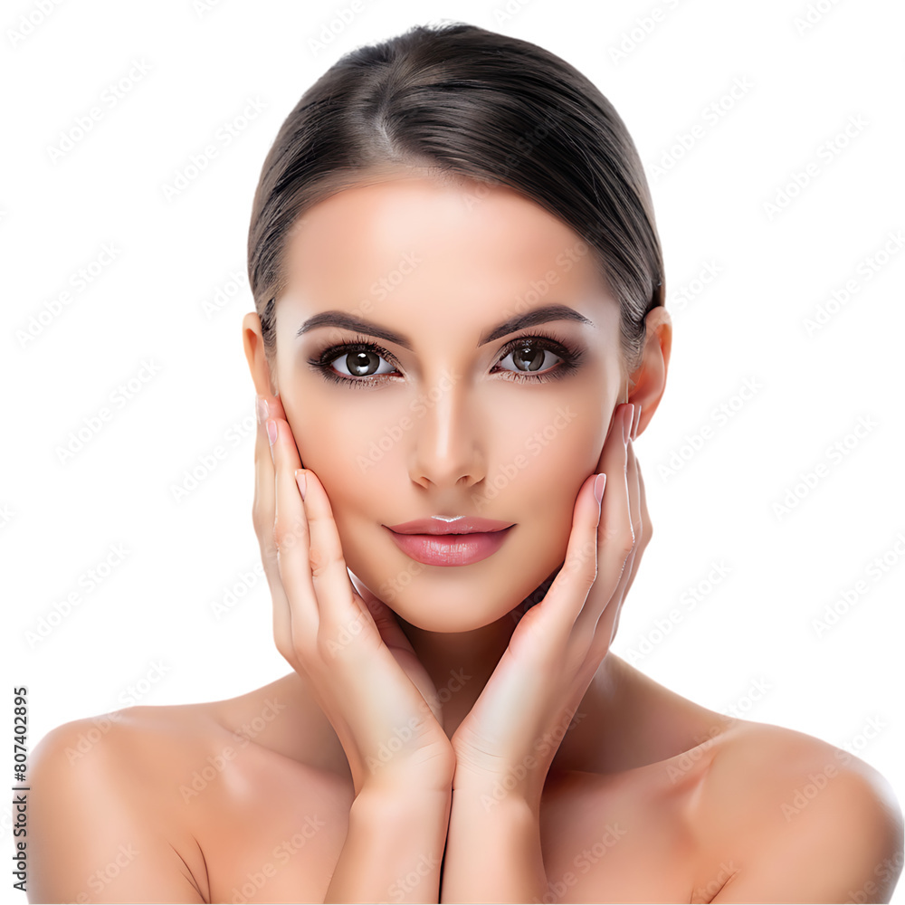 Beautiful young woman with clean fresh skin Beautiful young woman with clean fresh skin