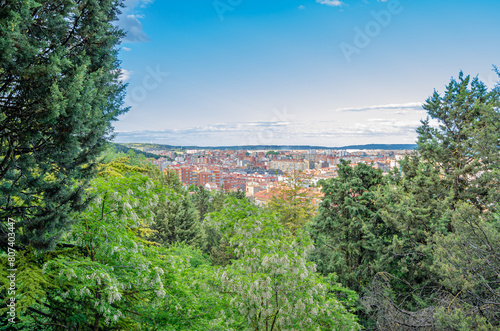 Aerial view of the city of Burgos, Spain