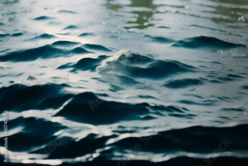 Water Splash on Slow Motion Ocean Sea Wave 4k