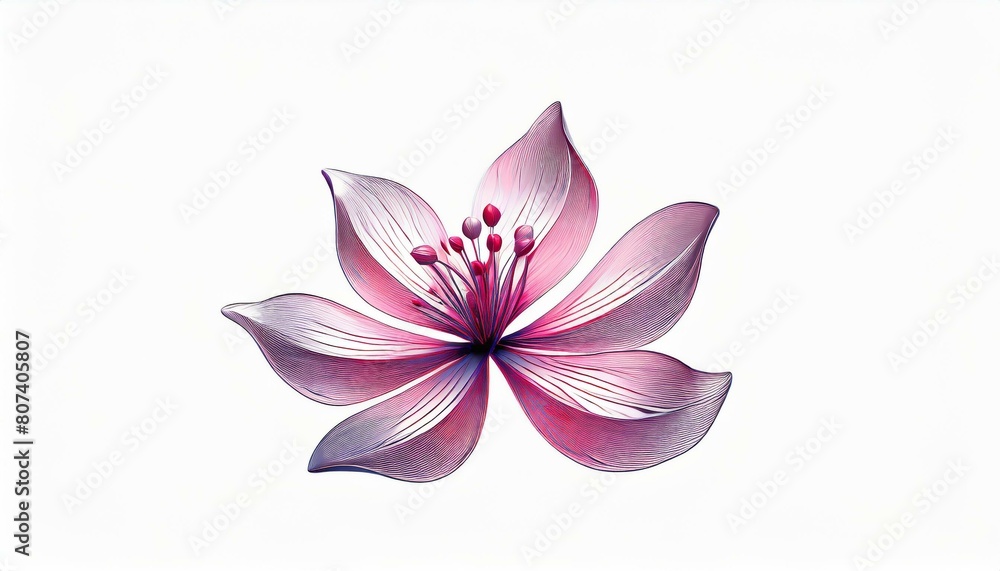 Cherry blossom petals, soft impression, smooth, logo-like, simple, cool, visually easy-to-read illustration, white background, generated by AI Cherry blossom petals, soft impression, smooth, logo-like, simple, cool, visually easy-to-read illustration, white background, generated by AI