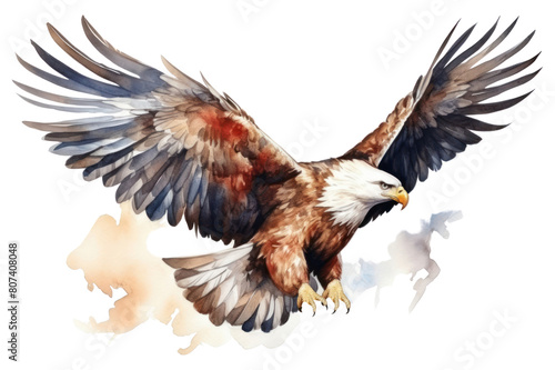 PNG Flying cartoon animal eagle. © Rawpixel.com