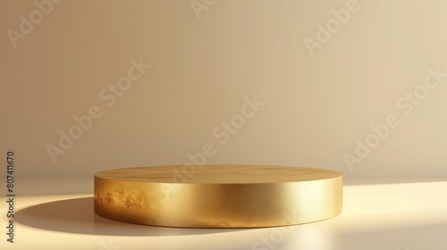 gold podium, white clean background © Langgeng Studio