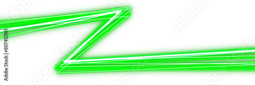 Foto wavy green light line modern element