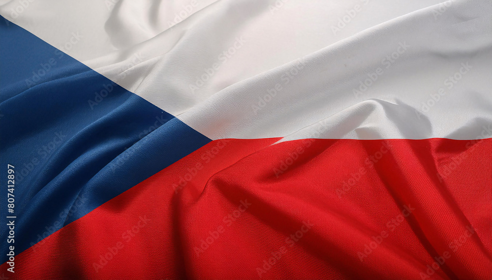 Realistic Artistic Representation of The Czech Republic Islands waving flag Realistic Artistic Representation of The Czech Republic Islands waving flag