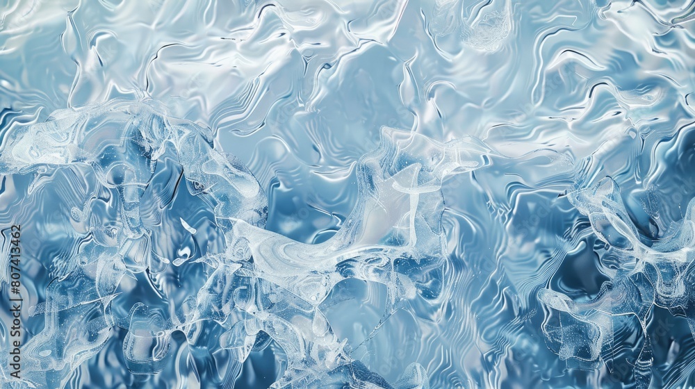 A close up of a wind wave in the ocean, showcasing the fluid and transparent material of the water. The electric blue pattern is mesmerizing as the wave freezes in time AIG50