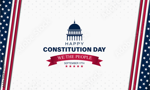 Happy Constitution and citizenship day United States Of America background vector illustration