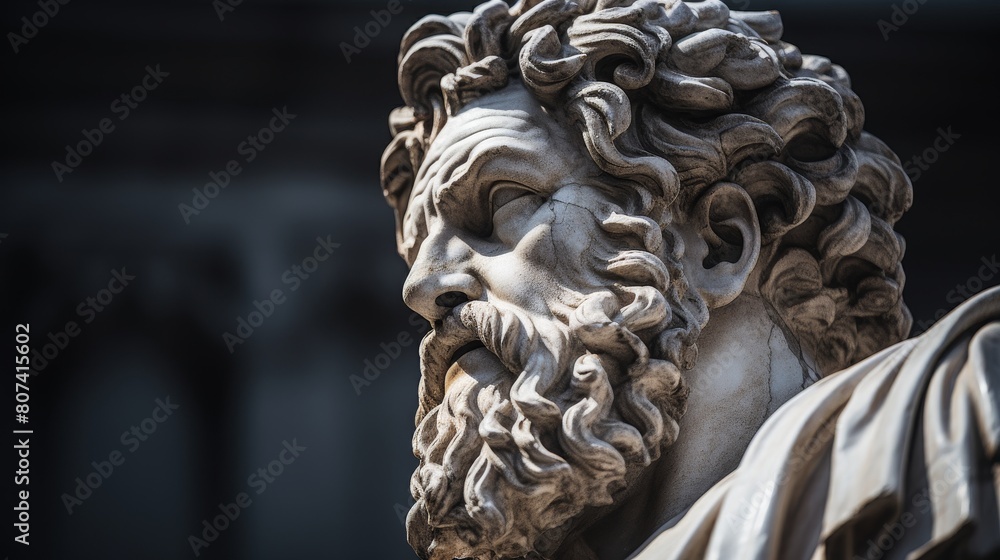 Detailed sculpture of a classical figure Detailed sculpture of a classical figure