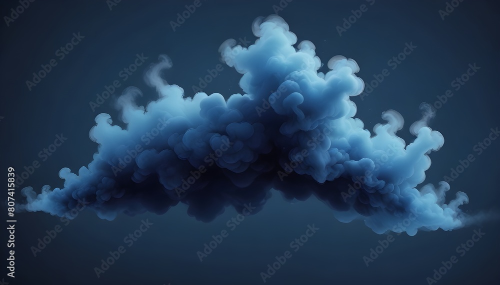 Fototapeta premium Clear Plain Shiny Warm Soft Vintage Bokeh Cloudy Wave Like Geometric Blue Background or Texture