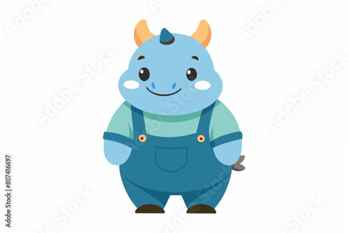 rhino emoji sheet vector illustration