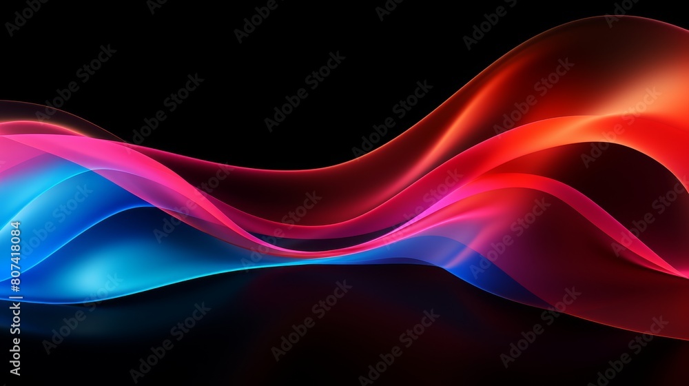 Obraz premium Vibrant abstract waves of color