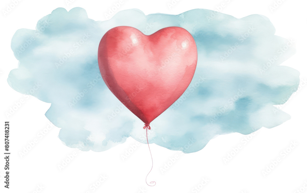 PNG Balloon heart paper sky.