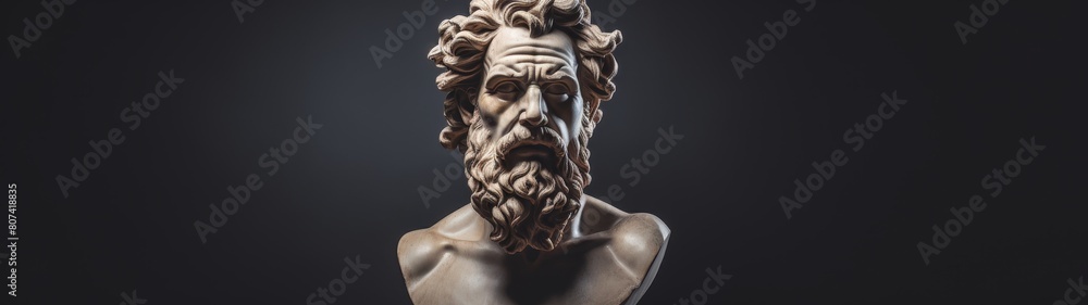 Dramatic portrait of a bearded man