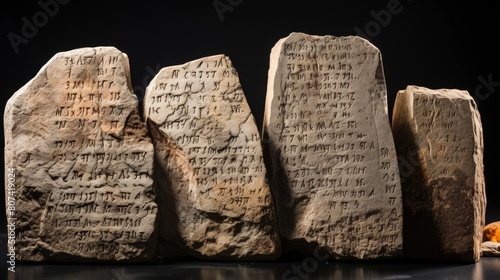 ancient hebrew stone tablets with inscriptions