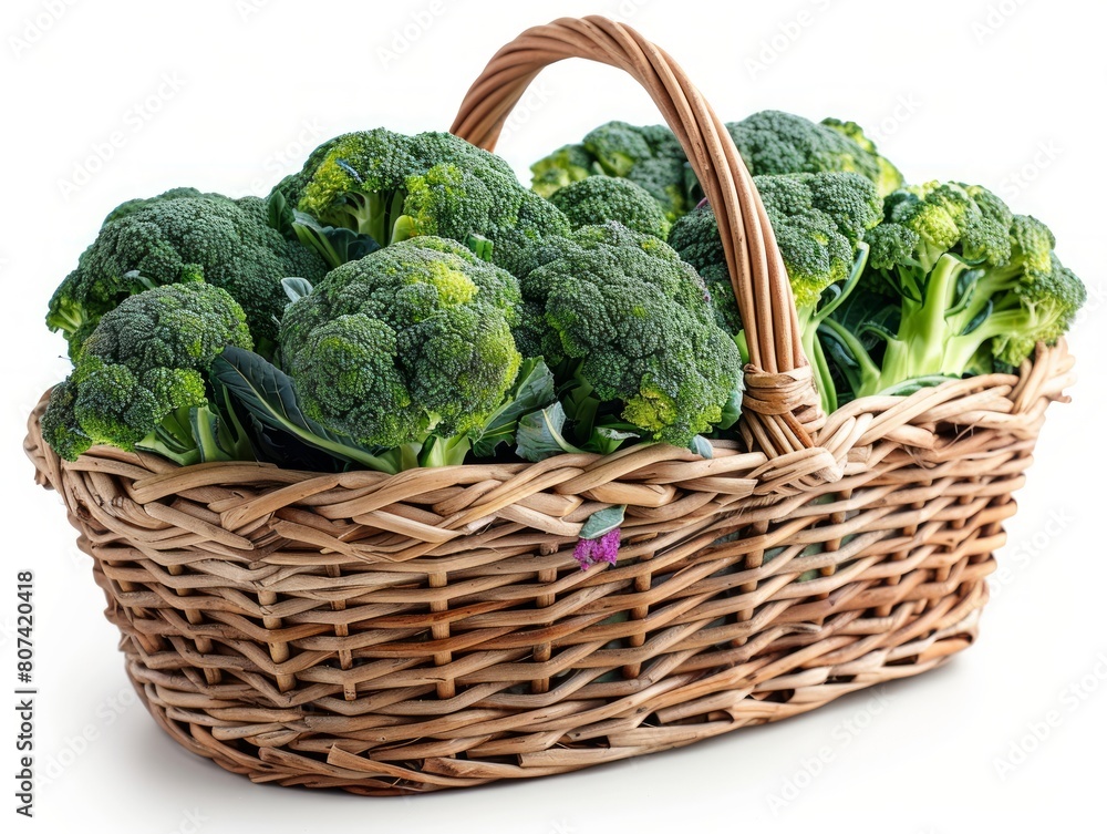 vegetables in a basket, fresh, isolated white vegetables in a basket, fresh, isolated white