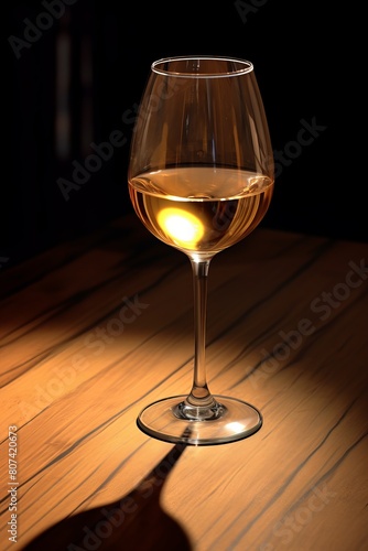 glass of amber-colored liquor on wooden table
