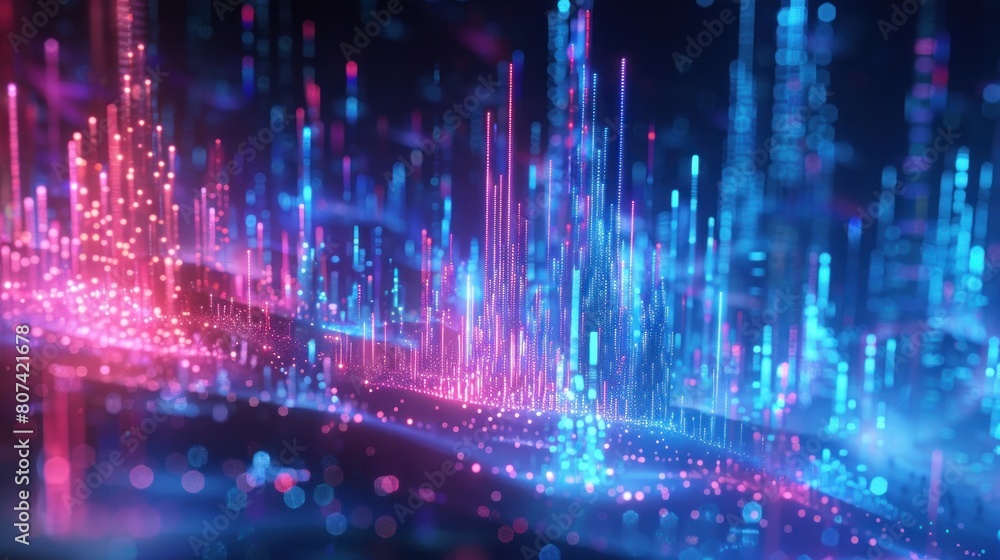 Smart city and abstract line and dot connect with gradient line design , big data connection technology AI generated Smart city and abstract line and dot connect with gradient line design , big data connection technology AI generated