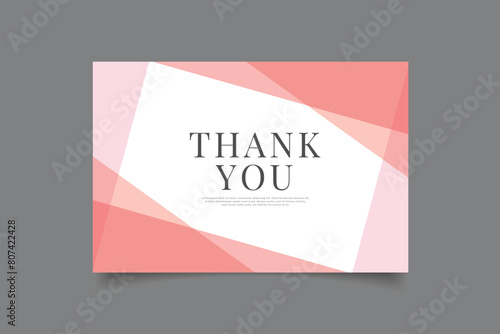 thank you card template abstract background
