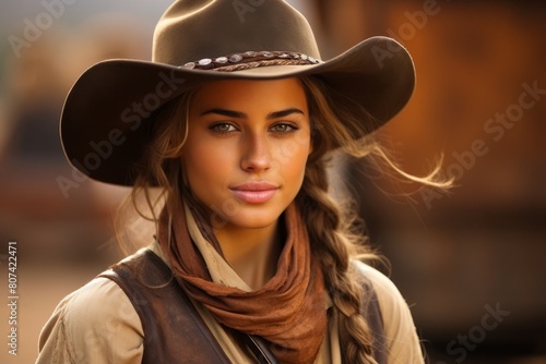 Captivating cowgirl portrait in the wilderness