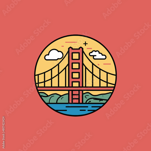 Golden Gate San Francisco Vector Illustration