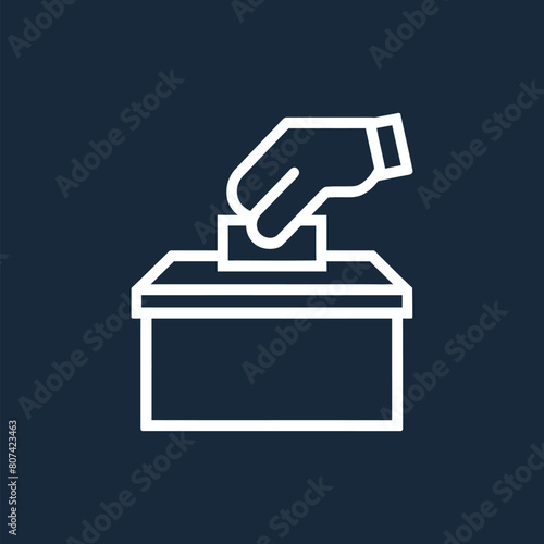 Ballot box line icon