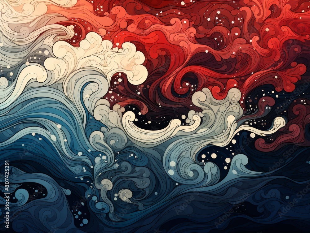 Vibrant swirling abstract waves Vibrant swirling abstract waves