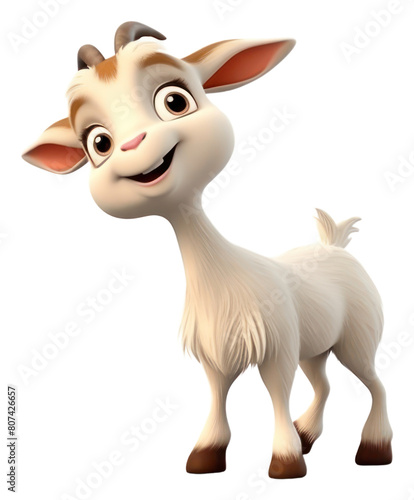 PNG  Goat standing livestock cartoon mammal. © Rawpixel.com