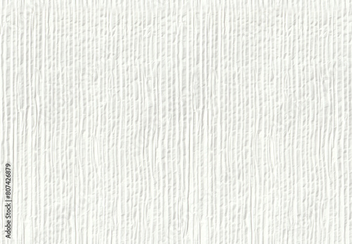 Seamless white crumpled and chewed up lines layers of paper texture. Decorative pressed battered lined material for creative decoration.