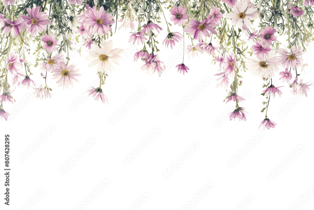Obraz premium PNG Daisy flowers nature blossom purple.