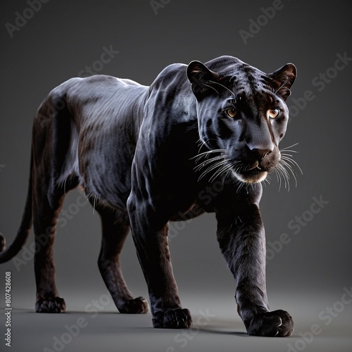 3D image of a panther with an isolated background, © TexasOptics
