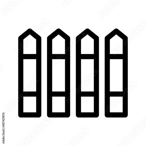 Picket Fence Icon Vector Symbol Design Illustration