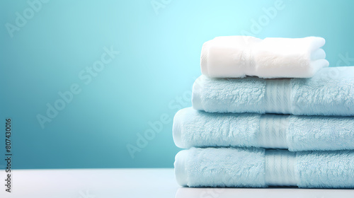 Pile of clean folded towels