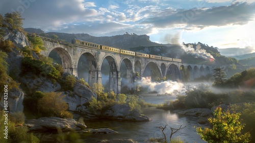 crumbling ancient viaduct i...