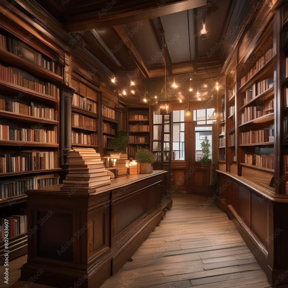 A quaint bookstore with shelves full of books, cozy reading corners, and a friendly shopkeeper3 A quaint bookstore with shelves full of books, cozy reading corners, and a friendly shopkeeper3