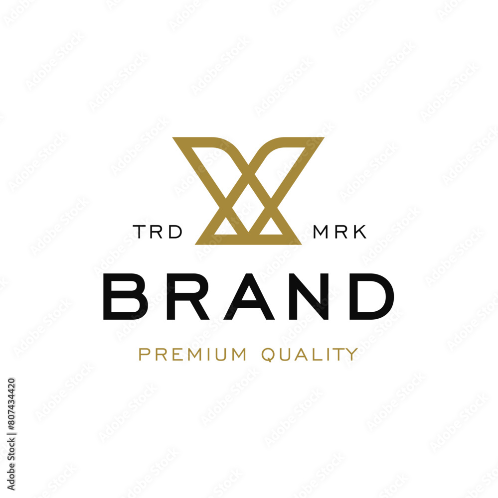 Fototapeta premium Monogram initial letter v icon logo template