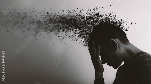 Young man suffering from headache