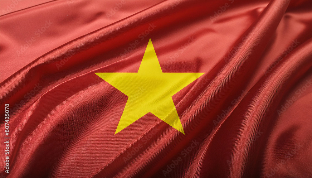 Realistic Artistic Representation of the Viet Nam waving flag Realistic Artistic Representation of the Viet Nam waving flag