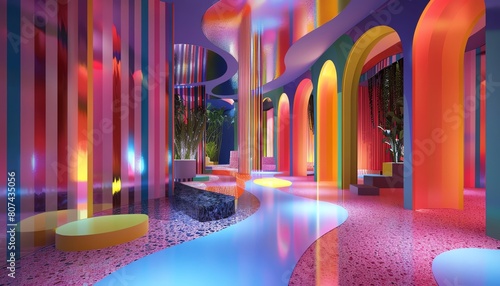 CG 3D rendering, vivid colors