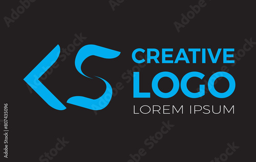 A creative logo with the initials KS that is simple but looks cool and elegant