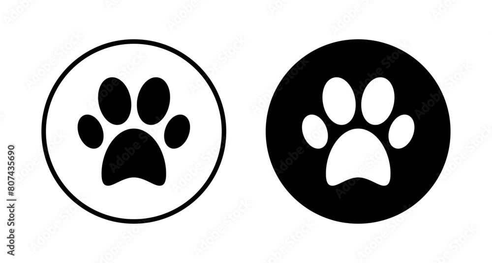 Paw icon vector isolated on white background. Paw Print icon Paw icon vector isolated on white background. Paw Print icon