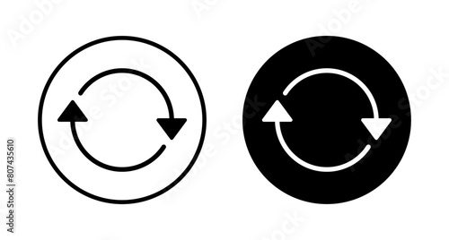 Refresh icon vector isolated on white background. Reload icon vector. Update icon. convert icon
