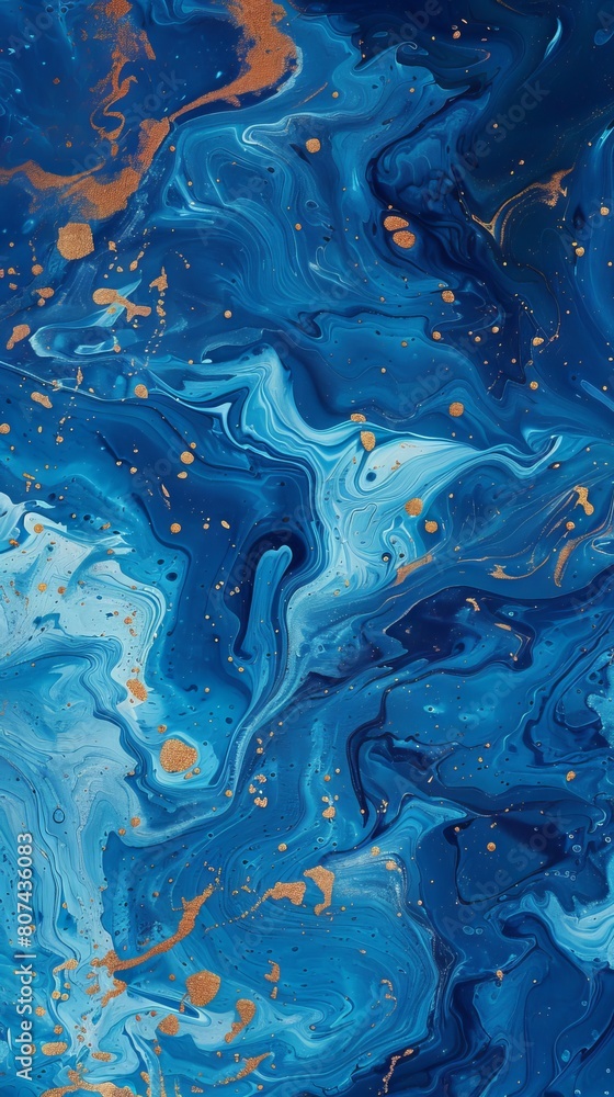Obraz premium Texture color abstract background pattern art paint liquid blue effect. Abstract texture design pattern color background gold mineral luxury ink nature wallpaper creative rainbow stone water seamless.