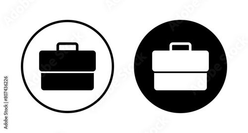 Briefcase icon vector isolated on white background. Briefcase vector icon