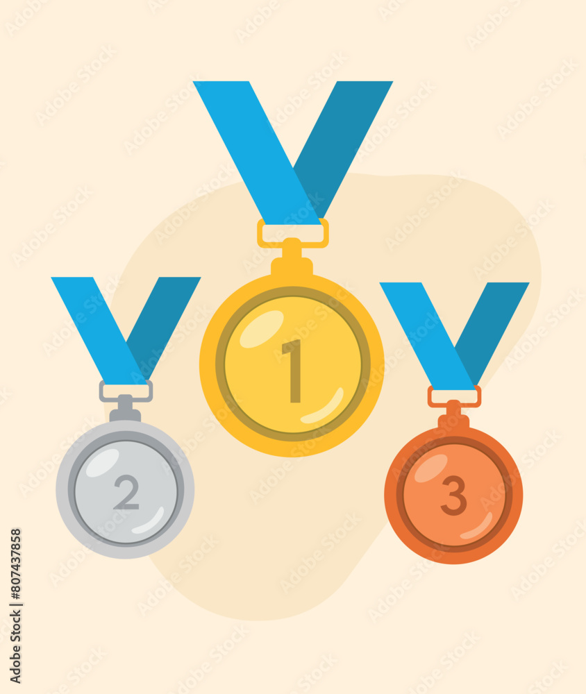 Olympic vector illustrations. Olympic icons, medals and torch vector set Olympic vector illustrations. Olympic icons, medals and torch vector set