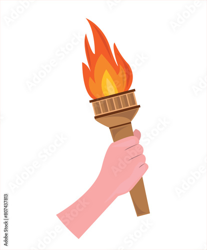 Olympic vector illustrations. Olympic icons, medals and torch vector set